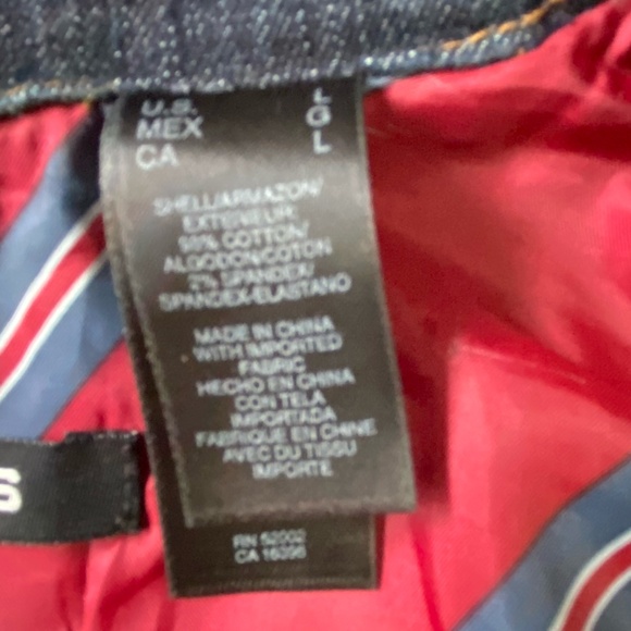 DKNY Dark Denim Tapered Waist Casual Work Western Y2K Jean Jacket- Sz M/L - Picture 9 of 16